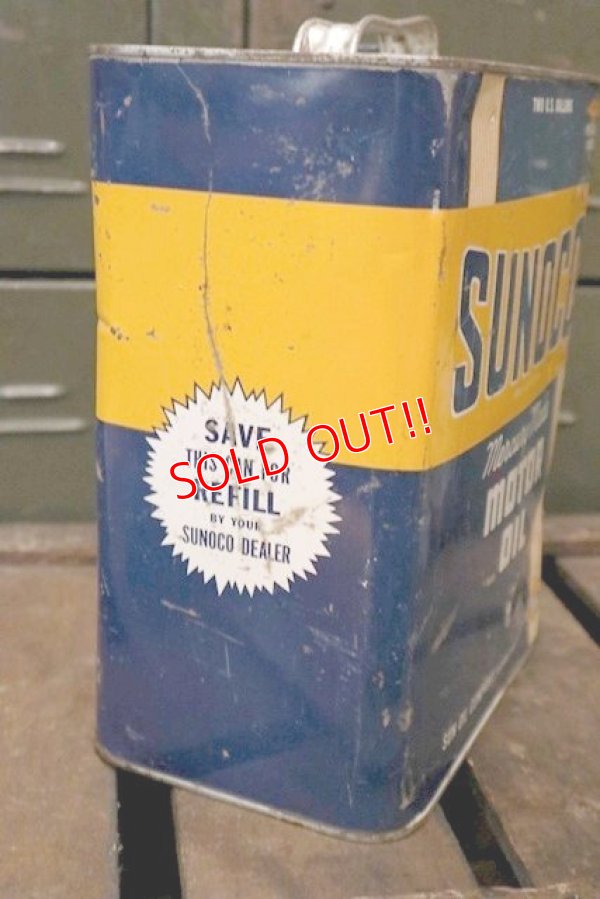 画像8: dp181001-03 SUNOCO / 1950's 2 Gallons Motor Oil Can