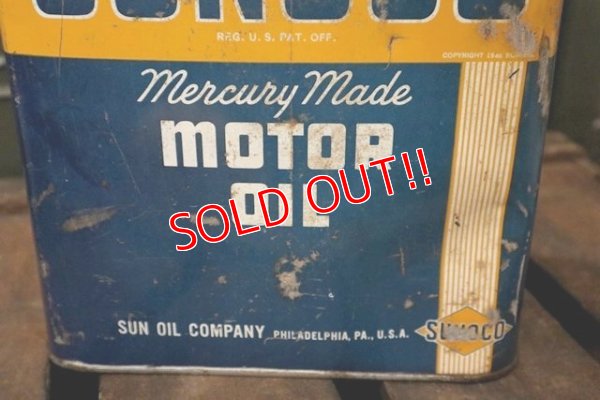 画像6: dp181001-03 SUNOCO / 1950's 2 Gallons Motor Oil Can