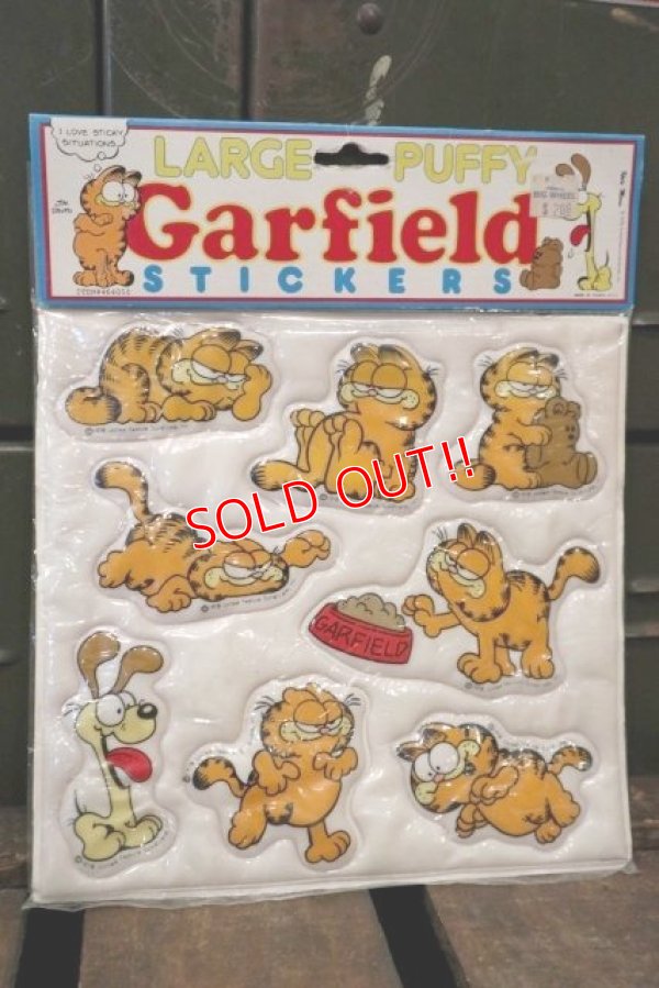 画像1: ct-181001-10 Garfield / 1978 Large Puffy Stickers