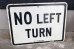 画像1: dp-181001-15 Road Sign "NO LEFT TURN" (1)