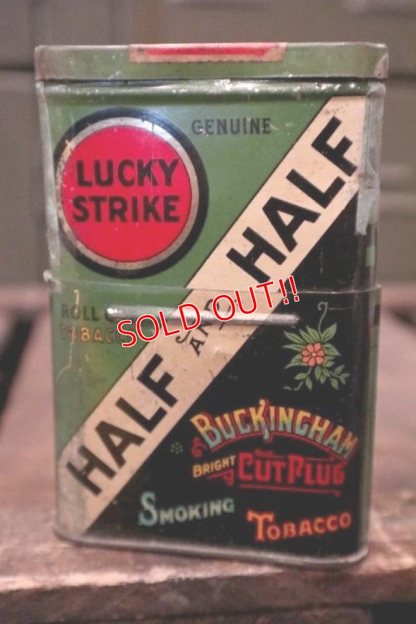 画像1: dp-181001-09 LUCKY STRIKE / 1940's Tobacco Can