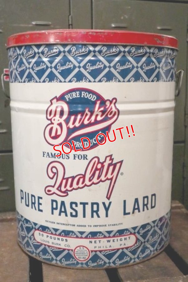 画像1: dp-181001-32 Burk's / Pure Pastry Lard Can