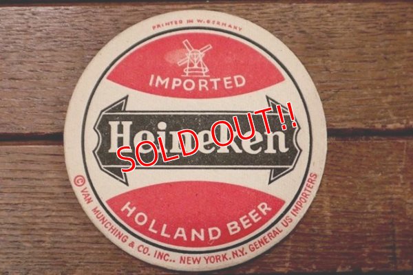 画像1: dp-181001-48 Heineken / Vintage Coaster