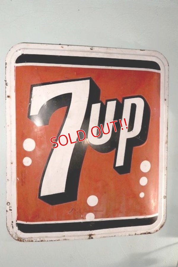 画像1: dp-181001-12 7up / 1960's Metal Sign