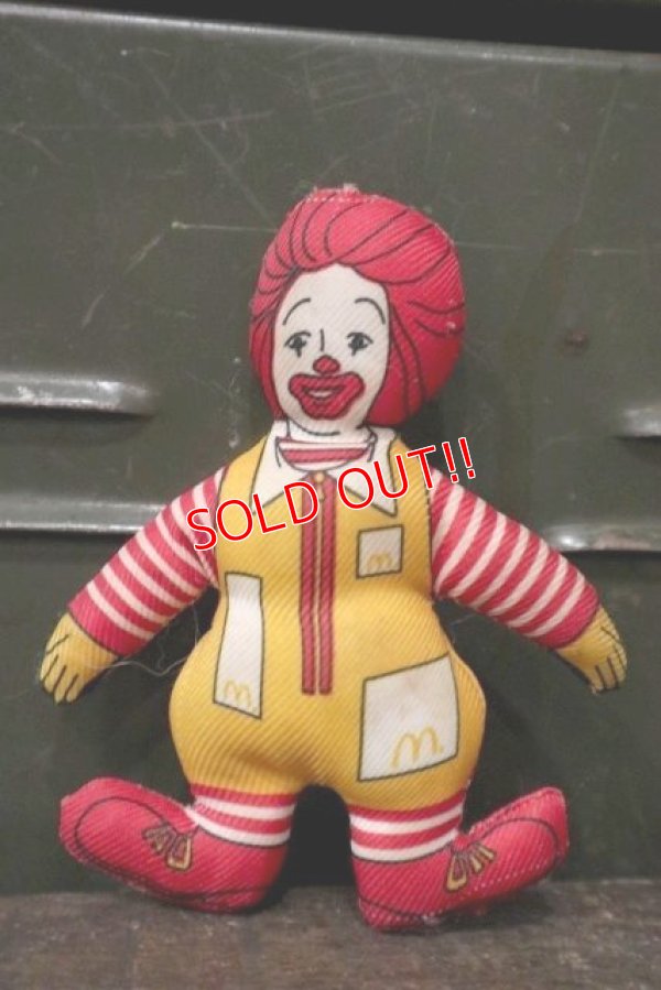 画像1: ct-181101-01 McDonald's / Ronald McDonald 1980's mini Cloth Doll