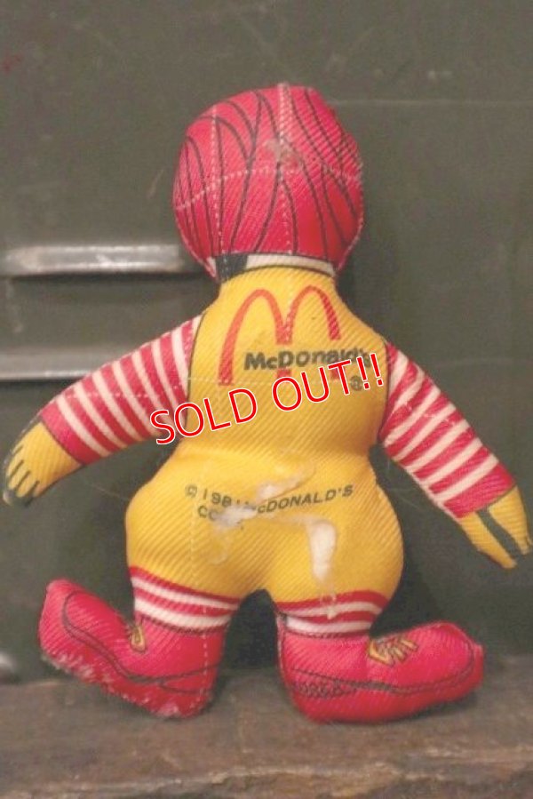 画像3: ct-181101-01 McDonald's / Ronald McDonald 1980's mini Cloth Doll
