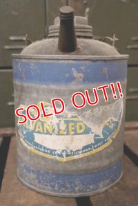 dp-181001-34 GALVANIZED / 1940's-1950's Gas Can