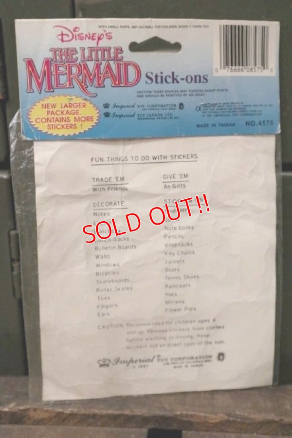 画像7: ct-181031-18 Little Mermaid / 1991 Stick-Ons Puffy Stickers