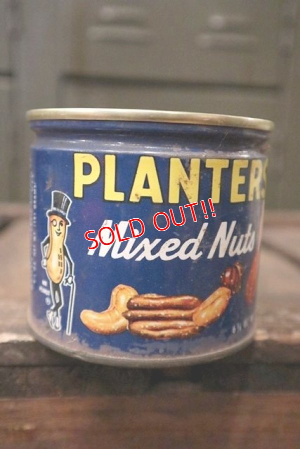 画像1: dp-181101-08 Planters / Mr.Peanuts 1960's Mixed Nuts Tin Can