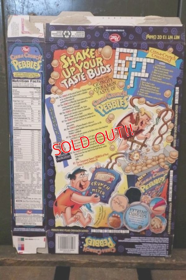 画像5: dp-181101-50 The Flintstones / Post 1995 Cinna-Crunch Pebbles Cereal Box