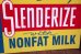 画像4: dp-181101-21 SLENDERIZE NONFAT MILK / 1950's Metal Sign