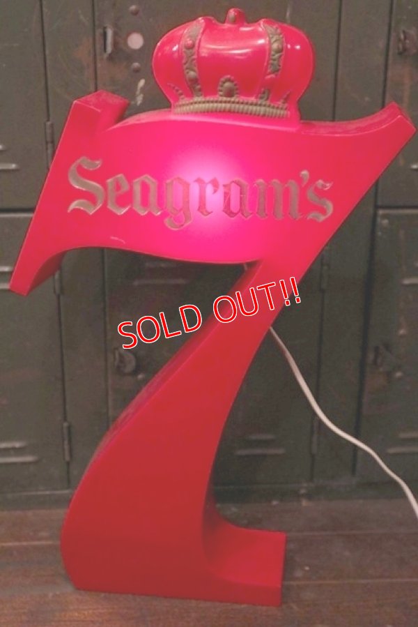 画像1: dp-181101-23 Seagram's 7 Crown Whiskey / 1970's-1980's Lighted Sign