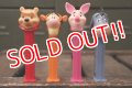 pz-130917-04 Winnie the Pooh / 1990's PEZ Dispenser set of 4