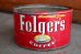 画像1: dp-181101-51 Folger's Coffee / Vintage Tin Can (1)