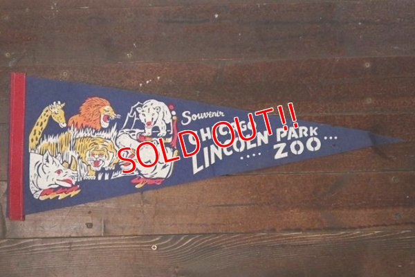 画像1: ct-181101-81 Chicago Lincorn Park Zoo / Vintage Pennant