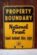 画像1: dp-181115-01 U.S.Forest Service / National Forest Property Boundary Sign (1)