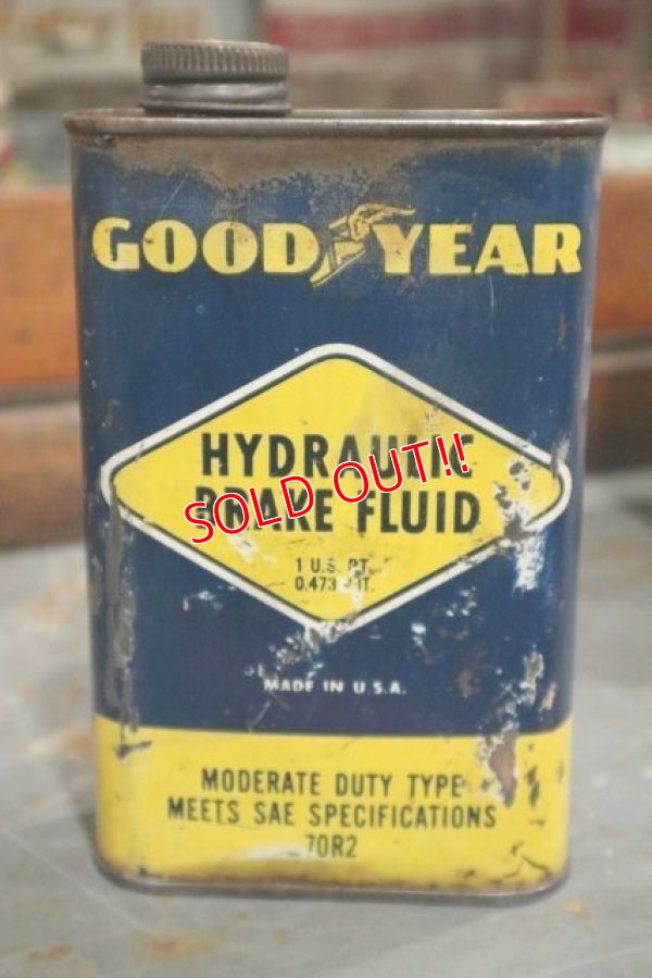 画像1: dp-181203-03 GOODYEAR / 1950's Hydraulic Brake Fluid Can
