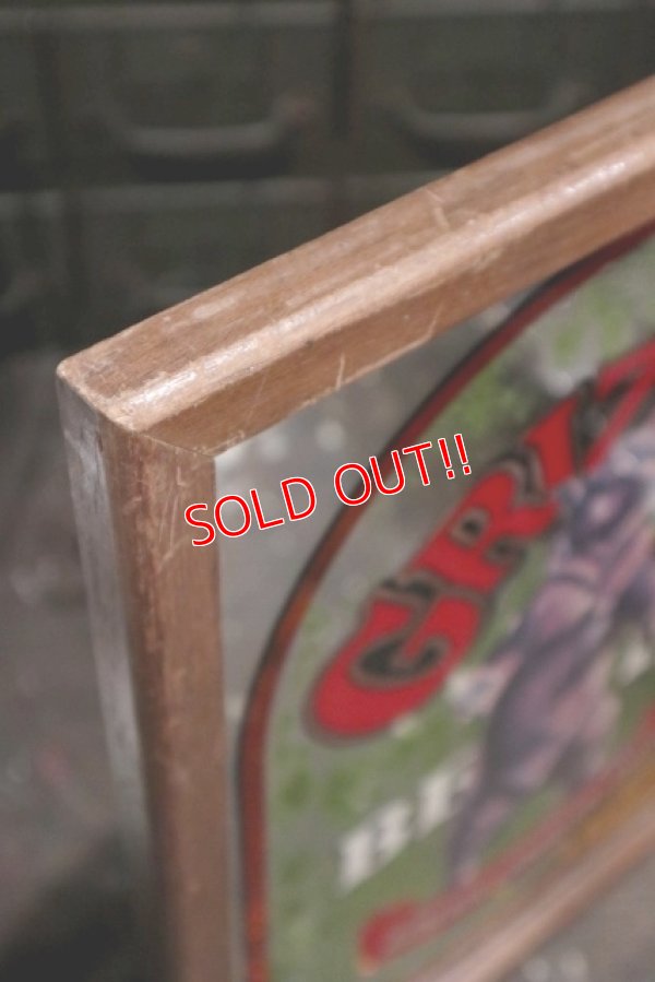 画像6: dp-181203-14 GRIZZLY BEER / 1970's Pub Mirror & Lighted Sign