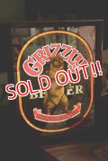 dp-181203-14 GRIZZLY BEER / 1970's Pub Mirror & Lighted Sign