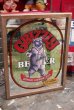 画像3: dp-181203-14 GRIZZLY BEER / 1970's Pub Mirror & Lighted Sign