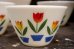 画像5: dp-181101-30 Fire-King / 1950's Tulip Mixing Bowl Set