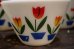 画像8: dp-181101-30 Fire-King / 1950's Tulip Mixing Bowl Set