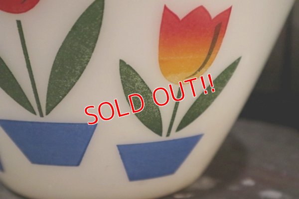 画像10: dp-181101-30 Fire-King / 1950's Tulip Mixing Bowl Set