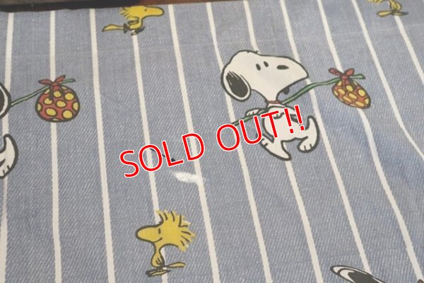 画像7: ct-181203-66 PEANUTS Snoopy / 1970's Flat Sheet (Twin size)