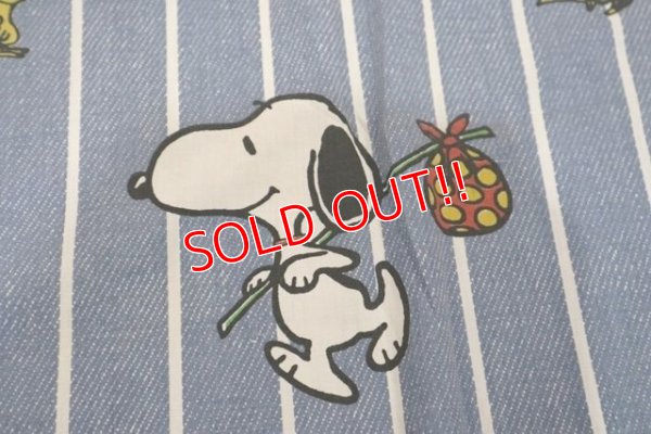 画像3: ct-181203-66 PEANUTS Snoopy / 1970's Flat Sheet (Twin size)