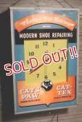 dp-190101-12 CAT'S PAW CAT-TEX / 1950's Advertising Lighted Clock