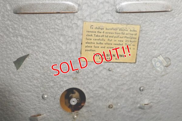 画像11: dp-190101-12 CAT'S PAW CAT-TEX / 1950's Advertising Lighted Clock