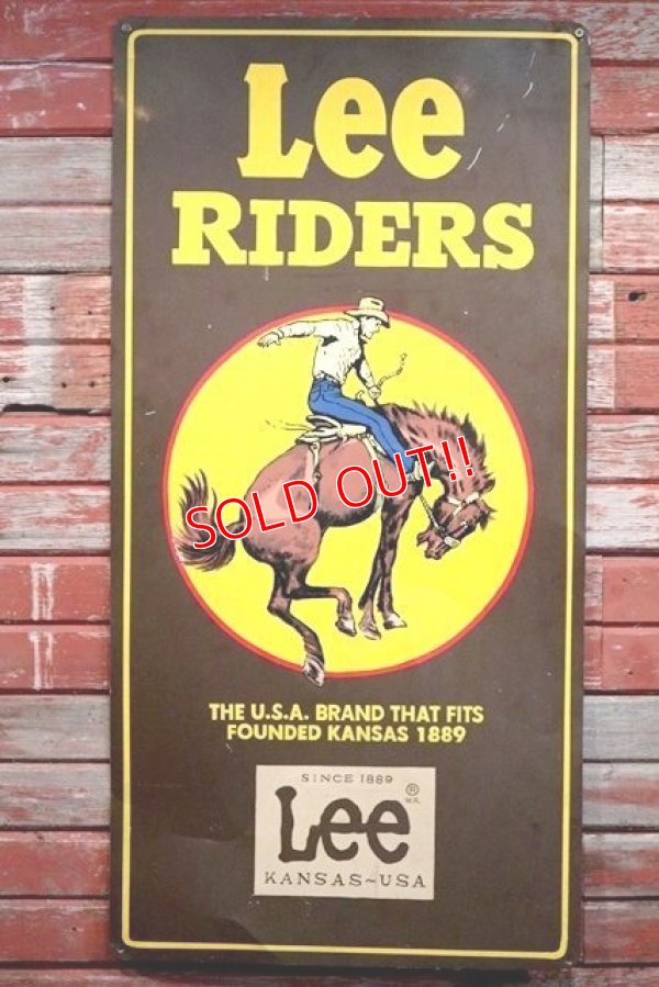 画像1: dp-190101-18 Lee Riders / 1980's(?) Metal Sign