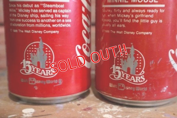画像3: ct-190101-26 Mickey Mouse & Minnie Mouse / 1980's Coca Cola Classic Can Set