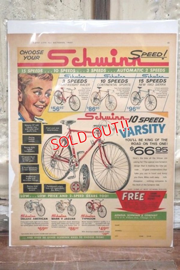 画像1: ad-190101-01 Schwinn / 1963 Advertisment