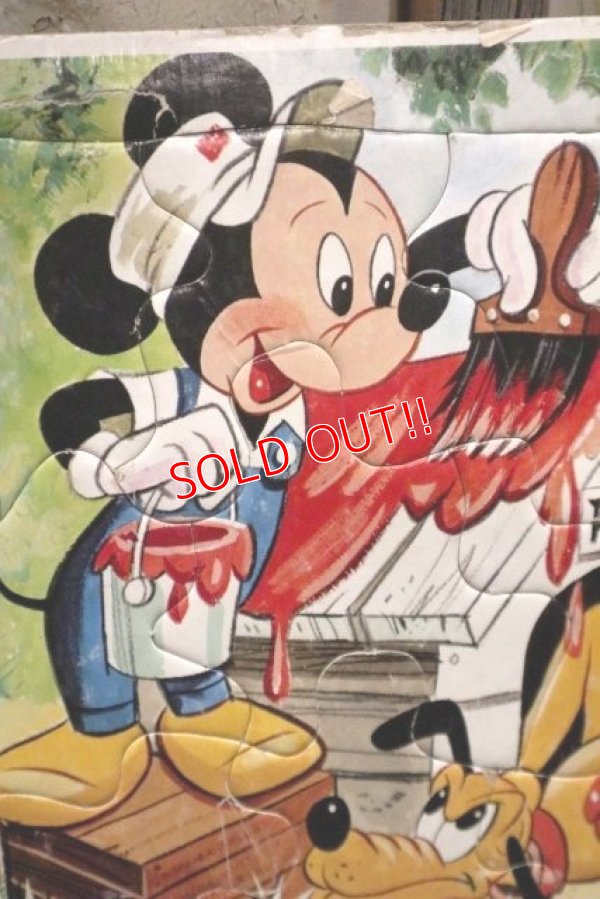 画像2: ct-190101-31 Mickey Mouse & Pluto / jaymer 1960's Frame Tray Puzzle