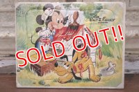 ct-190101-31 Mickey Mouse & Pluto / jaymer 1960's Frame Tray Puzzle