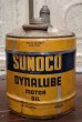 画像1: dp-190201-08 SUNOCO / 1950's 5 Gallons Dynalube Motor Oil Can (1)