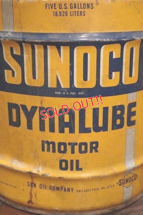 画像2: dp-190201-08 SUNOCO / 1950's 5 Gallons Dynalube Motor Oil Can