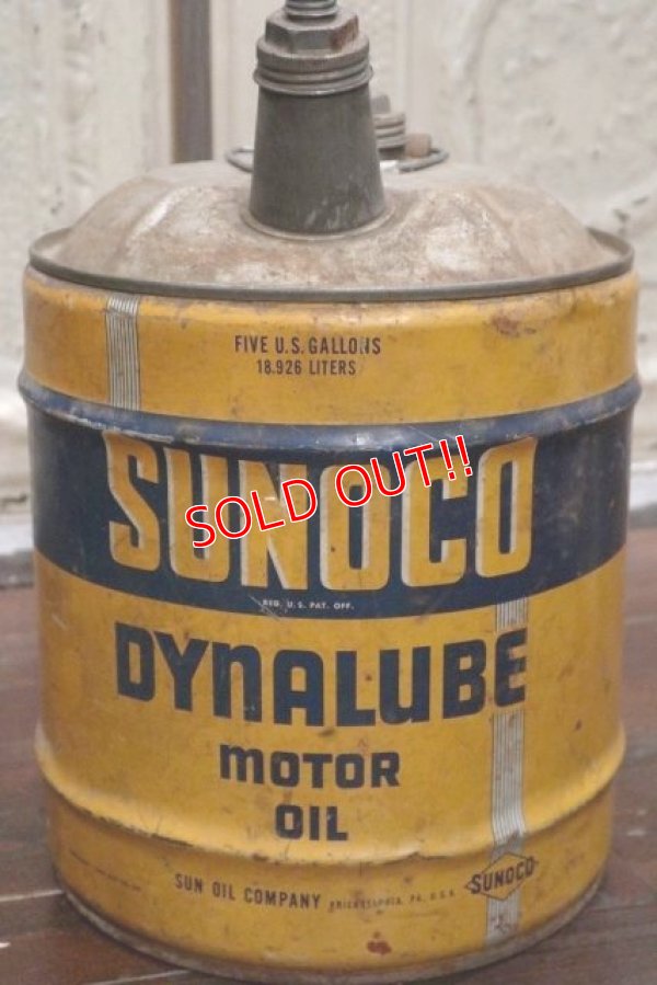 画像3: dp-190201-08 SUNOCO / 1950's 5 Gallons Dynalube Motor Oil Can