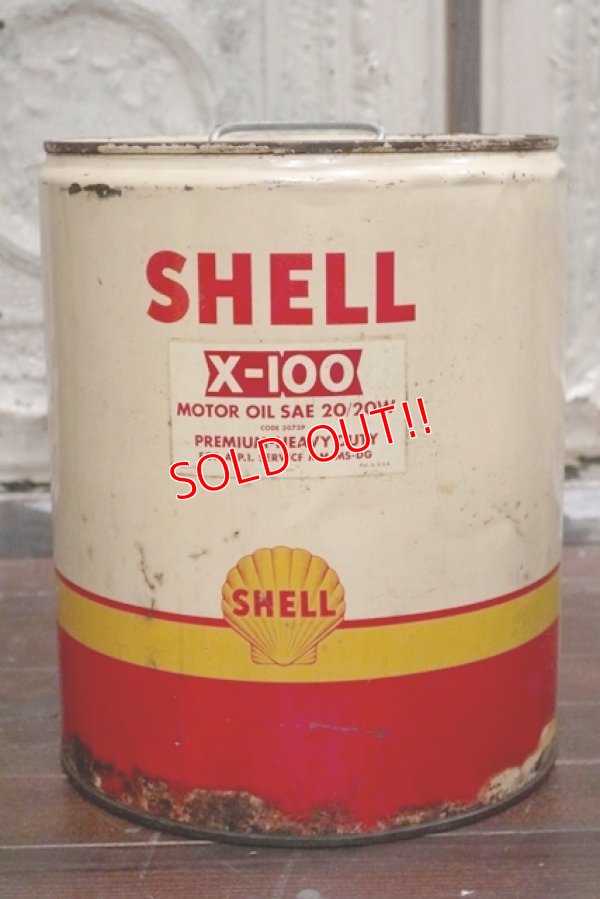 画像1: dp-190201-09 SHELL / 1950's 5 Gallons Oil Can