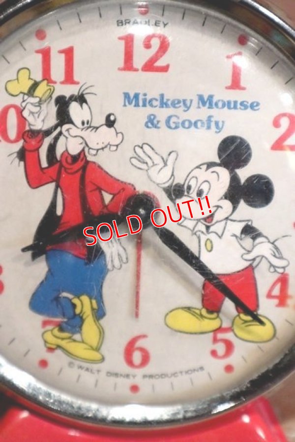 画像2: ct-190101-60 Mickey Mouse & Goofy / Bradley 1970's Alarm Clock