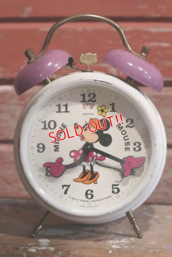 画像1: ct-1902021-05 Minnie Mouse / Bradley 1970's Two-Bell Alarm Clock