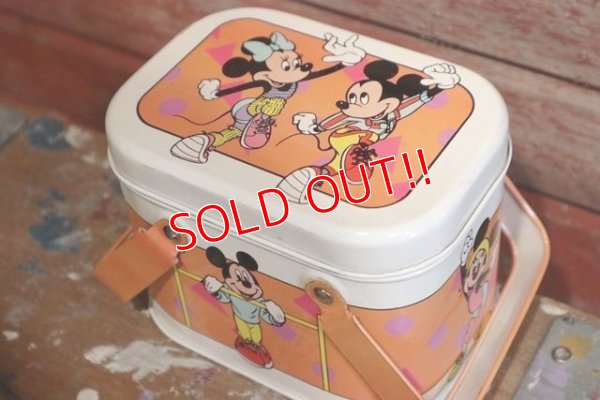 画像1: ct-190101-38 Mickey Mouse & Minnie Mouse / 1980's Tin Can
