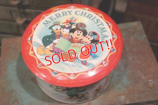 画像1: ct-190101-37 Walt Disney's / 1970's Merry Christmas Candy Can