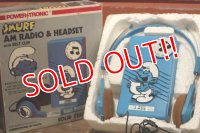 ct-1902021-56 Smurfs / 1980's AM Radio and Headset