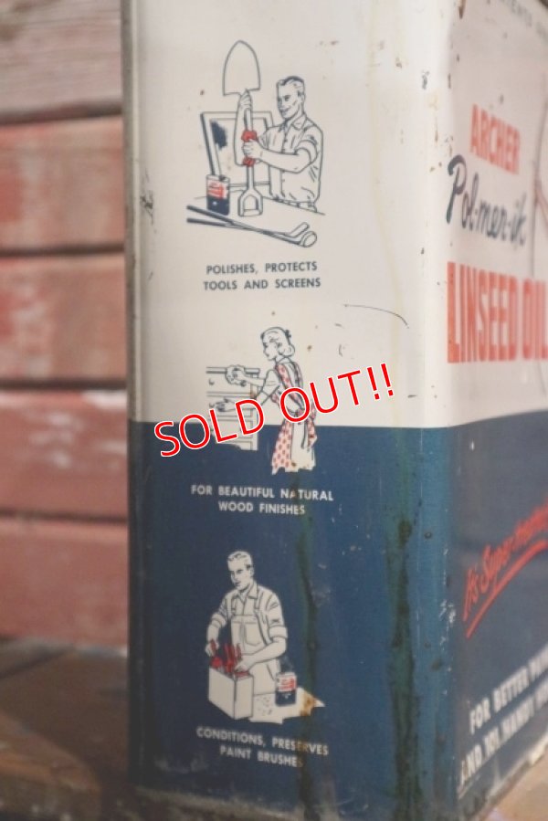 画像5: dp-190201-43 Archer / Vintage Pol-mer-ik Linseed Oil Can