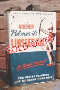 dp-190201-43 Archer / Vintage Pol-mer-ik Linseed Oil Can