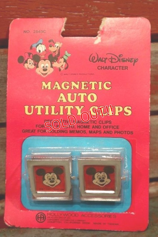 画像1: ct-150115-08 Mickey Mouse / 1970's Magnetic Auto Utility Clips