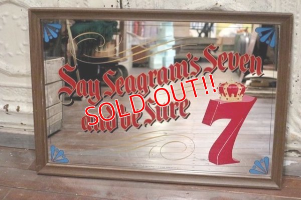 画像1: dp-190301-28 Seagram's Seven Crown / 1970's Pub Mirror