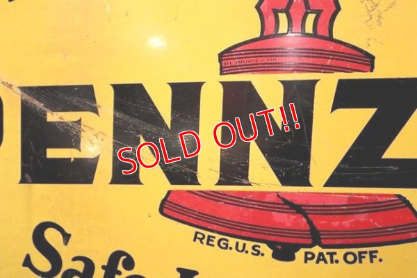 画像10: dp-190301-14 PENNZOIL / 1950's-1960's W-side Metal Sign